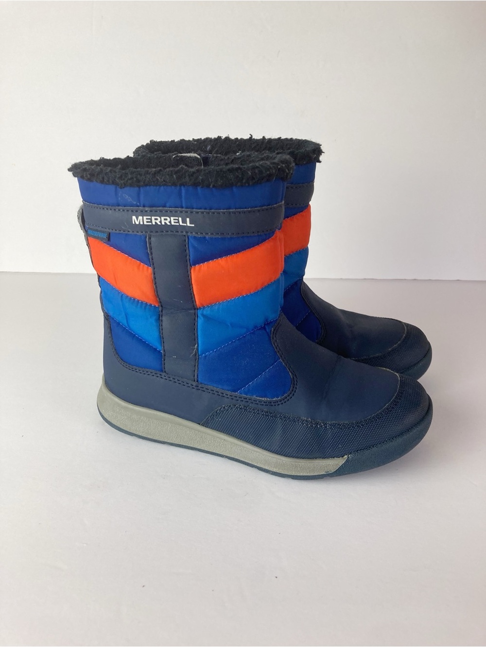 Merrell Kids' Waterproof Winter Boots Navy Blue Little Boy Size 1